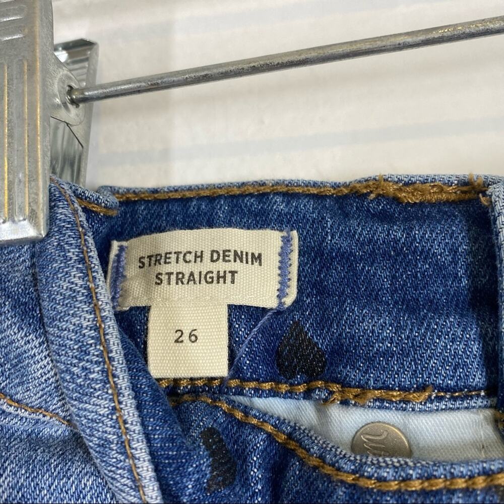 MADEWELL NWT Heart Print Stretch Denim Mini Skirt - Picture 7 of 8
